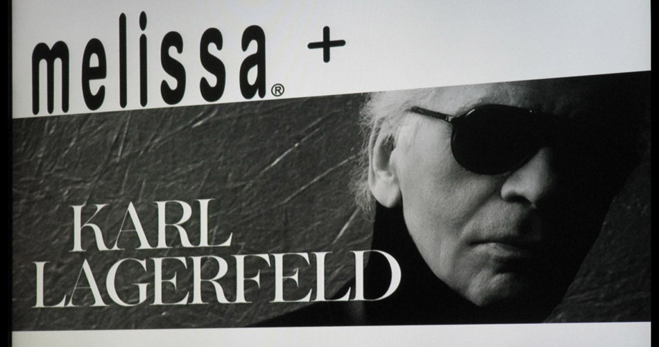 "Melissa e Karl Lagerfeld"