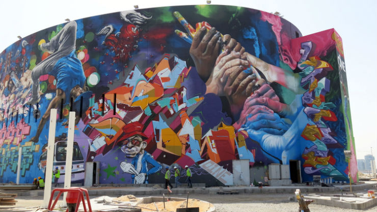 "Obra de graffiti em Abu Dhabi vai entrar para o Guiness."