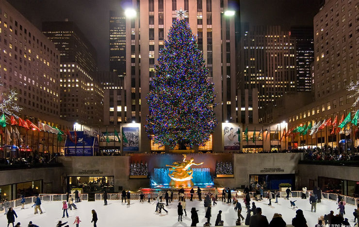 "Nova York e sua árvore de Natal."